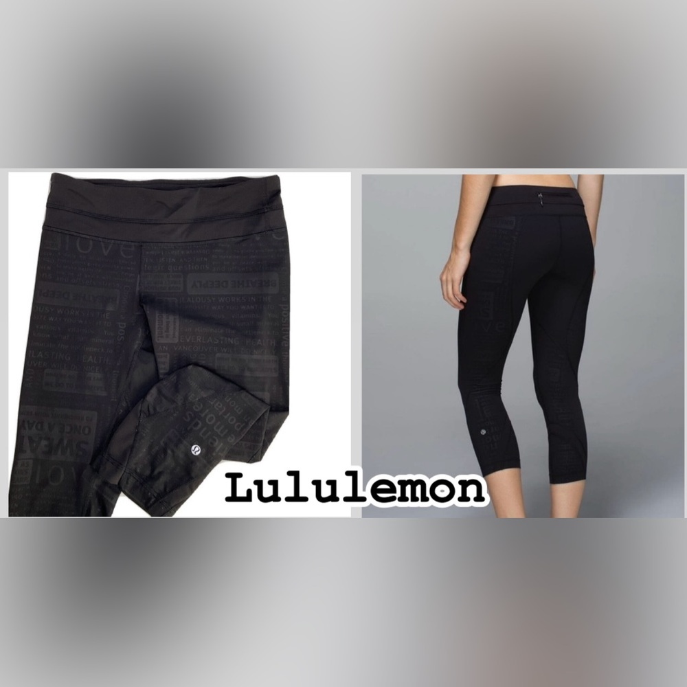 LULULEMON Crop Leggings Sz 6 Leggings 21" Inseam Athletic Yoga Pants